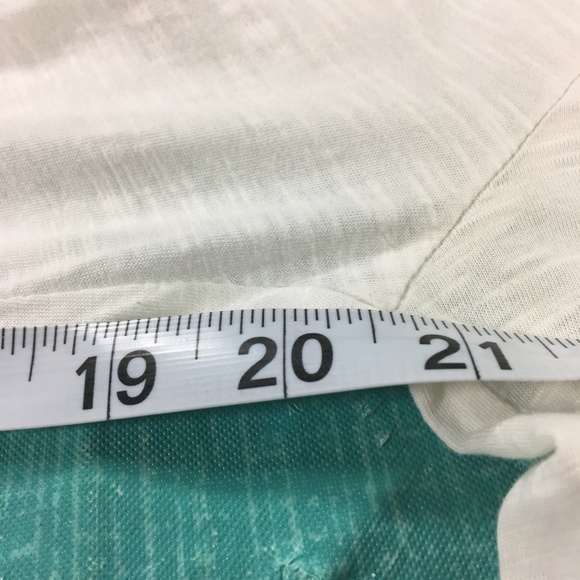 Ann Taylor Loft White V-Neck Ruffles Long Sleeve - Picture 6 of 6